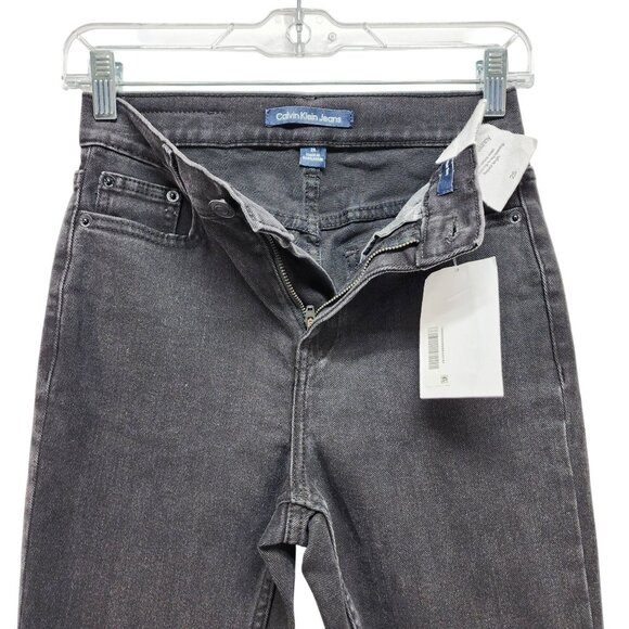 Calvin Klein Womens High Rise Skinny Jeans Black Denim Regular Length Size 25 - Picture 6 of 13